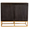 Denali - 2 Door Accent Cabinet With Variegated Grain Doors And Soft Base - Walnut