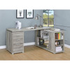 Tona - L-Shape Computer Desk With 3 Drawers And 5 Shelves