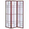 Colby - 3-Panel Folding Floor Screen - Brown / White