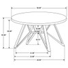 Royceton - Top Dining Table Industrial Round Dining Table - Gray / Black