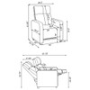 Warren - 3 Seater Home Theater With 2 Wedge Consoles Recliners - Black