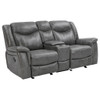 Carmen - Cool Motion Loveseat With Storage, With Reclining Function And Built In Storage - Gray