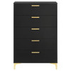 Lexie - 5 Drawer Rectangular Chest - Black