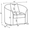 Rory - Sloped Arms Chair With Pillow - White