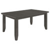 Dexter - Rectangular Plank Top Dining Table - Dark Gray
