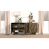 Roman - 3 Door Server With Chevron Design - Brown
