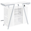 Katia - Wine Cabinet With LED Home Bar, 12 Bottle Storage - Gloss White