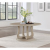 Verdugo - Round Dining Table With Pedestal Base - White Washed