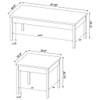 Quintara - 3 Piece Coffee Table Set - Natural / White