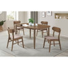 Whisten - Dining Set With Rounded Tabletop And Upholstered Chairs
