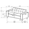 Xana - Track Arm Tufted Loveseat - Greige