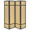 Sensei - 4 Panel Bamboo Room Divider Folding Screen - Natural