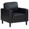 Weld 3 Piece Upholstered Track Arm Sofa Set - Black