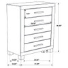 Bren - 5 Drawer Chest With Handles And Block Legs - Rustic