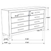 Bren - 8 Drawer Dresser With Pull Handles - Rustic