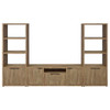 Noriega - 3 Piece TV Entertainment Center, Open & Concealed Storage - Wood