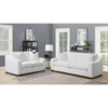 Chelan - 2 Piece Upholstered Sloped Arm Sofa Set - White
