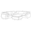 Segoura - 6 Piece Upholstered Modular Sectional With Ottoman - Gray
