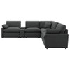 Modular Power Reclining With Lift Top Consoles, 7 Piece Configuration - Dark Gray