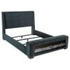 Sebastian - Upholstered Bed With Built-In Flame Visualizer And Bluetooth Speaker