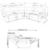Divine - 6 Piece Reclining Sectional