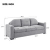 Modern 3 Seater Sofa With Curved Backrest