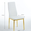 Dining Chair (Set of 4) - Gold / White