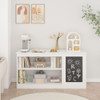 3 In 1 Bookshelf And Toy Storage Cabinet With Chalkboard, Organizer For Playroom Featuring And Spacious Storage - White