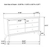 1 Piece Dresser With Angled Legs, Wave Texture And Round Knobs - White