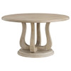 Rodota - 5 Piece Round Dining Table Set With Upholstered Chairs - White Washed