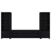 Arnaud - 3 Piece TV Stand Set With Storage - Black