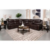 Mclean - Power Reclining Sectional Sofa With Storage Console - Dark Brown