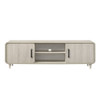 TV Stand With Sliding Doors And Handles, Living Room Furniture - Antique White