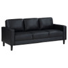 Ruth - 2 Piece Track Arm Sofa Set With Cushions - Black