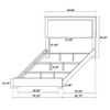 Medici - Eastern King LED Headboard Bed - Black