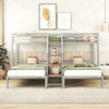 Metal Bunk Bed With Storage Shelves Staircase