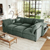 Modern Sectional Sofa U-Shaped With Movable Ottoman Storage Armrests And USB Ports