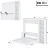Sturdy Murphy Bed With Desk And Bookshelf