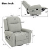Manual Recliner Chair With 270 Degree Swivel, Massage & Heating, Dual Reclining Positions