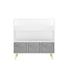 Bookshelf With 3 Bins, Storage Shelf For Toys And Books