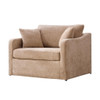 Farmhouse Accent Chair With 2 Bolster Pillows