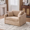 Farmhouse Accent Chair With 2 Bolster Pillows