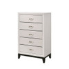 Contemporary 5 Drawer Tall Chest