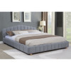 Queen Upholstered Platform Bed, Low Profile Frame - Light Blue