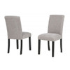 Upholstered Dining Room Kitchen Side Chairs (Set of 2) - Black / Gray
