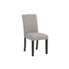 Upholstered Dining Room Kitchen Side Chairs (Set of 2) - Black / Gray