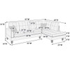 2 Piece Sectional Set With Nailhead Trim, Sofa And Matching Accent Pillows - Charcoal