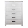 1 Piece Chest 2 Tone Sleek Bar Bedroom Furniture - White