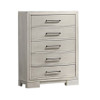 1 Piece Chest With Square Legs And Sleek Handles - Antique White