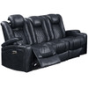 Power Reclining Sofa With Adjustable Headrest - Inky Blue